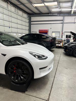 Teslas for clear Paint Protection and Vinyl Wrapping