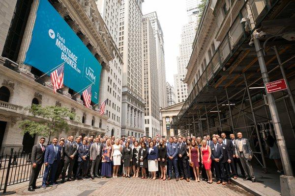 Town & Country Mortgage Services represented at the New York Stock Exchange.  Thank you United Wholesale Mortgage