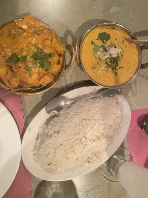 Malai Kofta, Kadahi Paneer & Rice