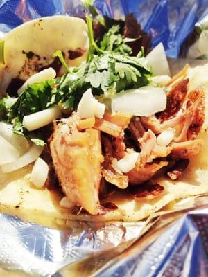 Pork carnitas taco