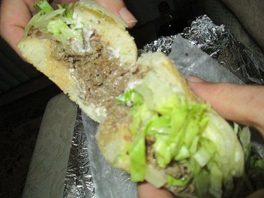 cheese steak hoagie...