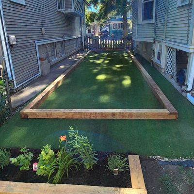 Completed bocce court project