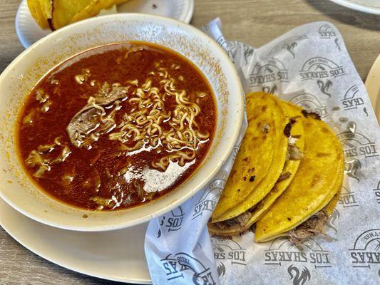 Birra Ramen and Birra Birria Tacos