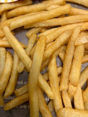 Hair in stale fries.