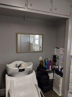 The new salon set up is great! Plenty of space, yet still feels cozy.