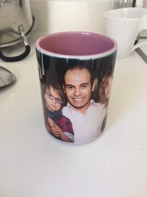 I bought the 11oz. white ceramic mug include printing my family picture on it for less than 70% of the price at Walmart,Love it.