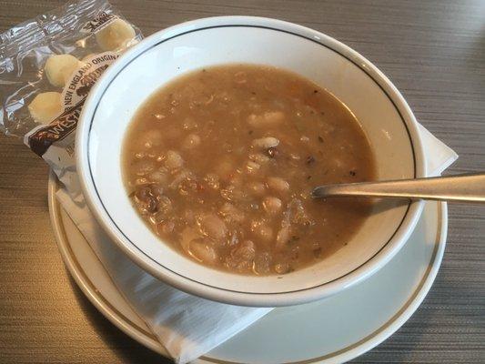 White bean and ham hock soup.  Delicious.