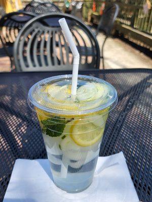 Cucumber mint detox water