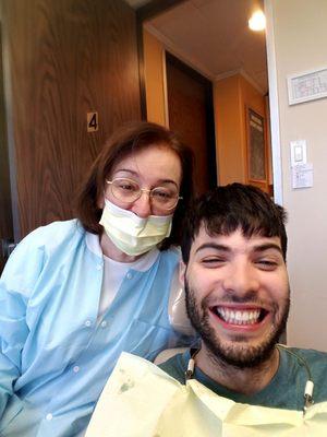 was checking my teeth out after a cleaning and Dr. Koletic photo bombed me :)