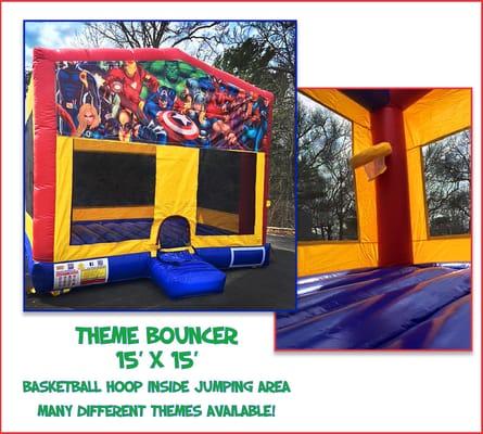 Theme Bounce House!  Themes include Disney, Superheroes, Hello Kitty, WInnie the Pooh, Mickey Mouse and more!