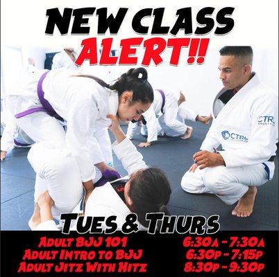 New Class Alert! For more info call (347) 810-7842 or visit bronxjiujitsu.com