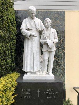 Statue outside parish office