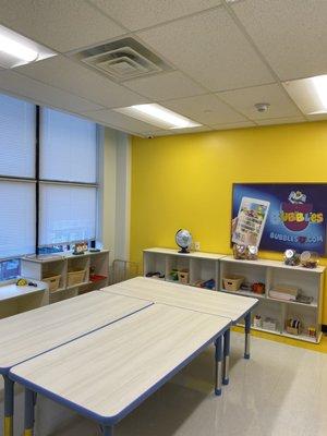 Preschool classroom with Spanish foreign language learning