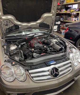 Installing an AEM Water/Meth Kit on a Mercedes SL55!