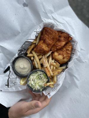 Halibut fish & chips - so good!!!