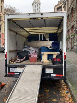 First round of Tetris - putting a whole office into one truck