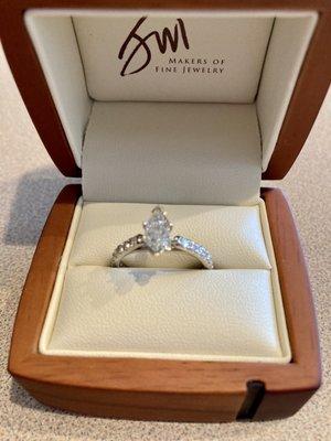 Custom crafted engagement ring by Jack Miller