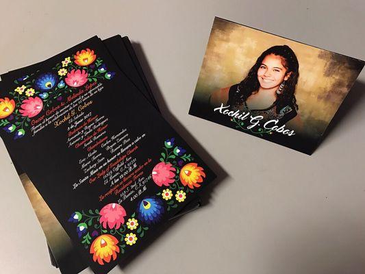 Custom Design and  Vibrant Print. Invites with scoring.