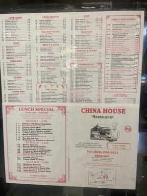 Whole menu