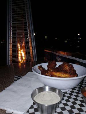 Enjoyed our hot wings for Friday night with outdoor patio and Fire Outdoors