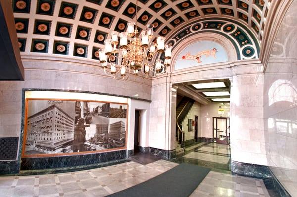 The gorgeous entryway in the T.W. Patterson Building.