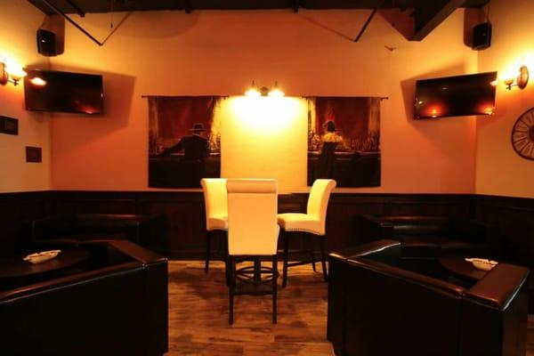 Beautiful lounge with purse hooks, free wifi, & USB ports in all of the bar outlets!