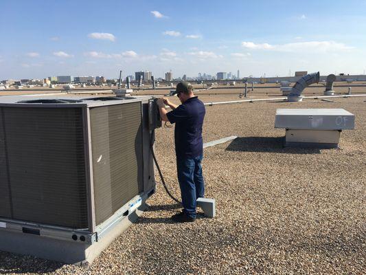 Rooftop HVAC hookup