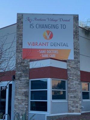 We changed our name to Vibrant Dental!