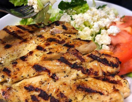 Grilled Chicken over Rice & Salad Lunch "Excellent"