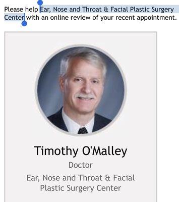 The Ear, Nose & Throat & Facial Plastic Surgery Center of Fredericksburg