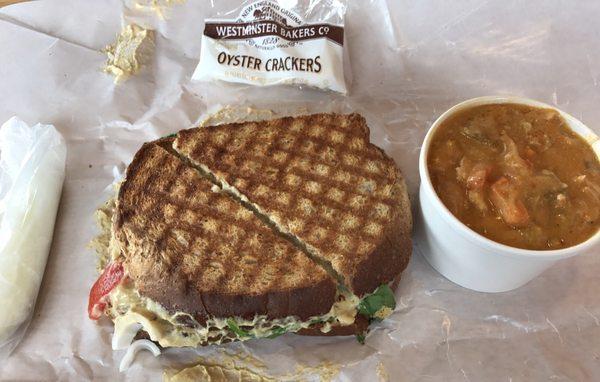 Custom Sandwich and Buffalo Chicken Soup