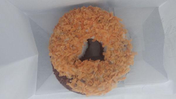 Chocolate coconut donut