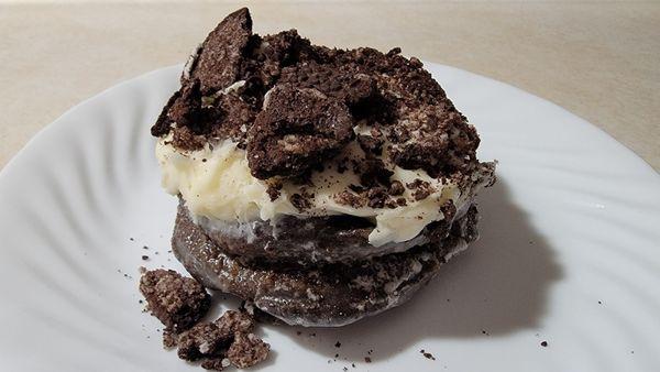 April 2024 Donut of the Month: Chocolate Cookie w/ Cream Cheese Icing