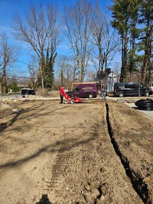 Trenching  for to install a new irrigation 2024