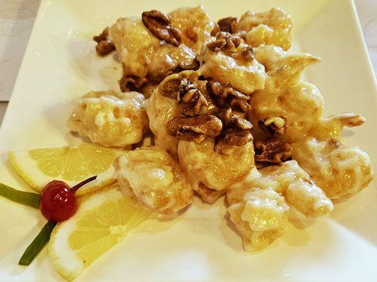 Honey walnut prawns