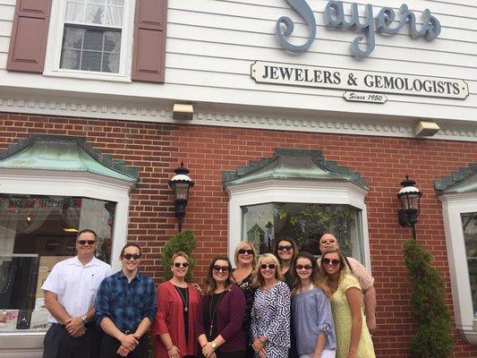 The Sayers staff enjoying the sun on National Sunglasses Day