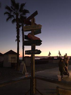 Sunset at the tiki bar