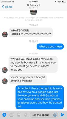 Owner of jdm city threatening to take me to court over his poor google review because of how poor his customer service was on 10/10/2017