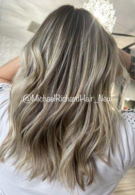 Balayage Highlight + Haircut by Mike