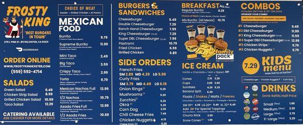 Newly designed Menu