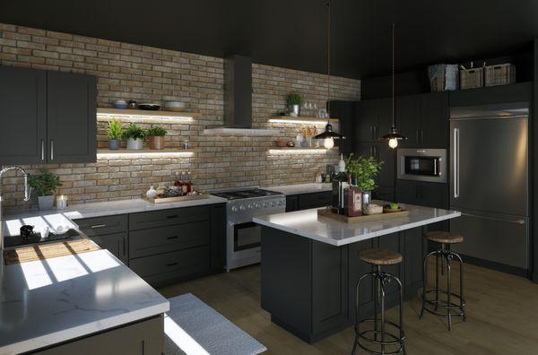 Vintage Black Kitchen Cabinets