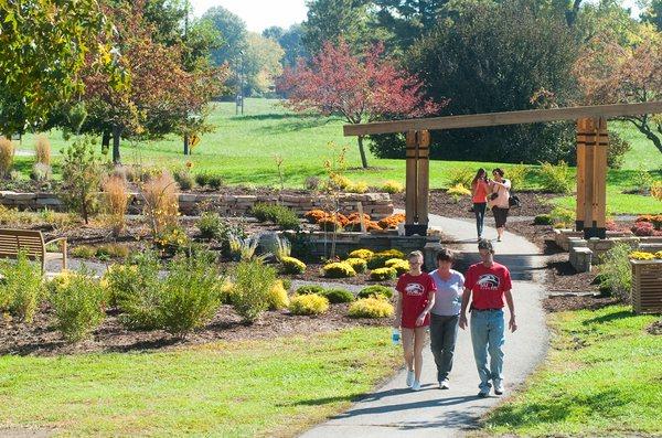 Visitors enjoying The Gardens at SIUE