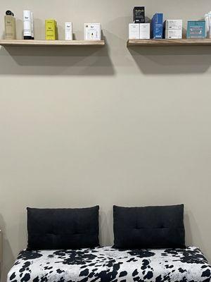 Retail products in treatment area