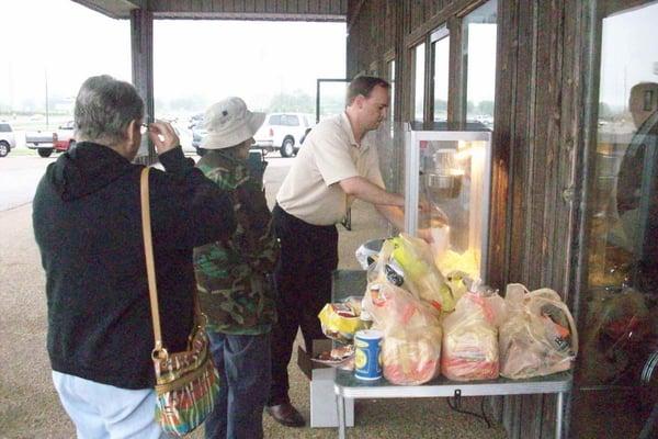 David Gloff serving Popcorn at Jazz-Band concert at Dealerhship  2010