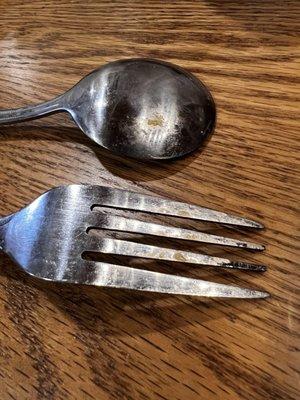 dirty silverware