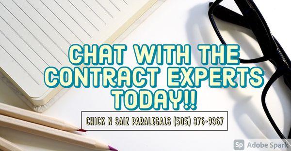 We are experts in Contract Law. We draft, revise, & finalize Contracts as well as agreements. So call today for all your contract needs!!