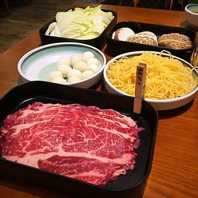 American Kobe Beef $16.99, Quail Eggs $5.99, Fresh Noodles $3.99, Napa Cabbage $3.99, Shiitake Mushrooms $4.99 - April 9, 2018