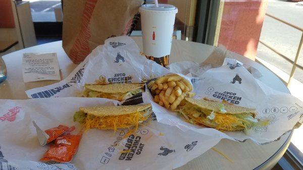 The $5 Snack Taco Meal, which comes out to around $5.40 after taxes.