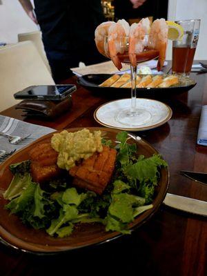 Appetizer  pork belly and shrimp