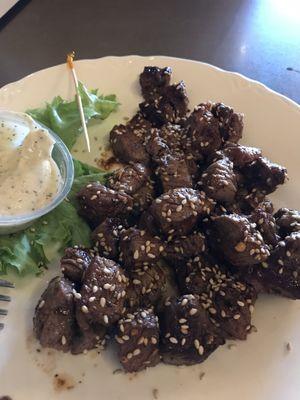 Garlic steak bites